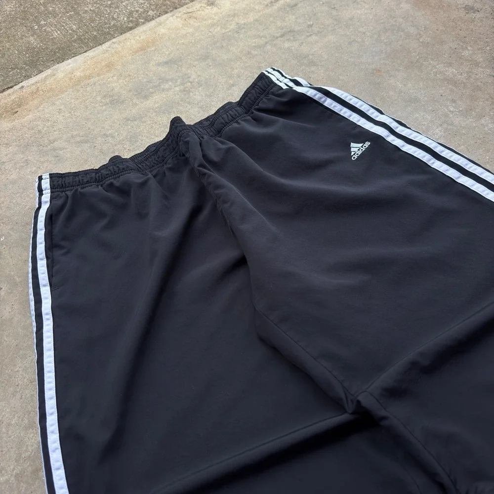 Vintage Y2K Adidas Baggy Track Pants Sporty Gorpcore Black XL (g3b)
